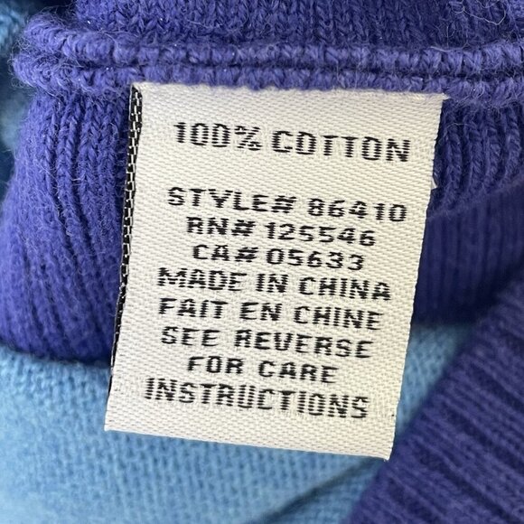 Habitat Clothes To Live Womens Geometric Colorblock Sweater Size XL Blue Cotton - Picture 10 of 16